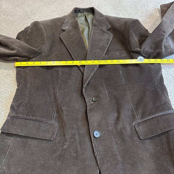 Hunt Valley Blazer Sports Coat Corduroy Brown 2 Button Back Vent Academia Sz 44L - Picture 10 of 16